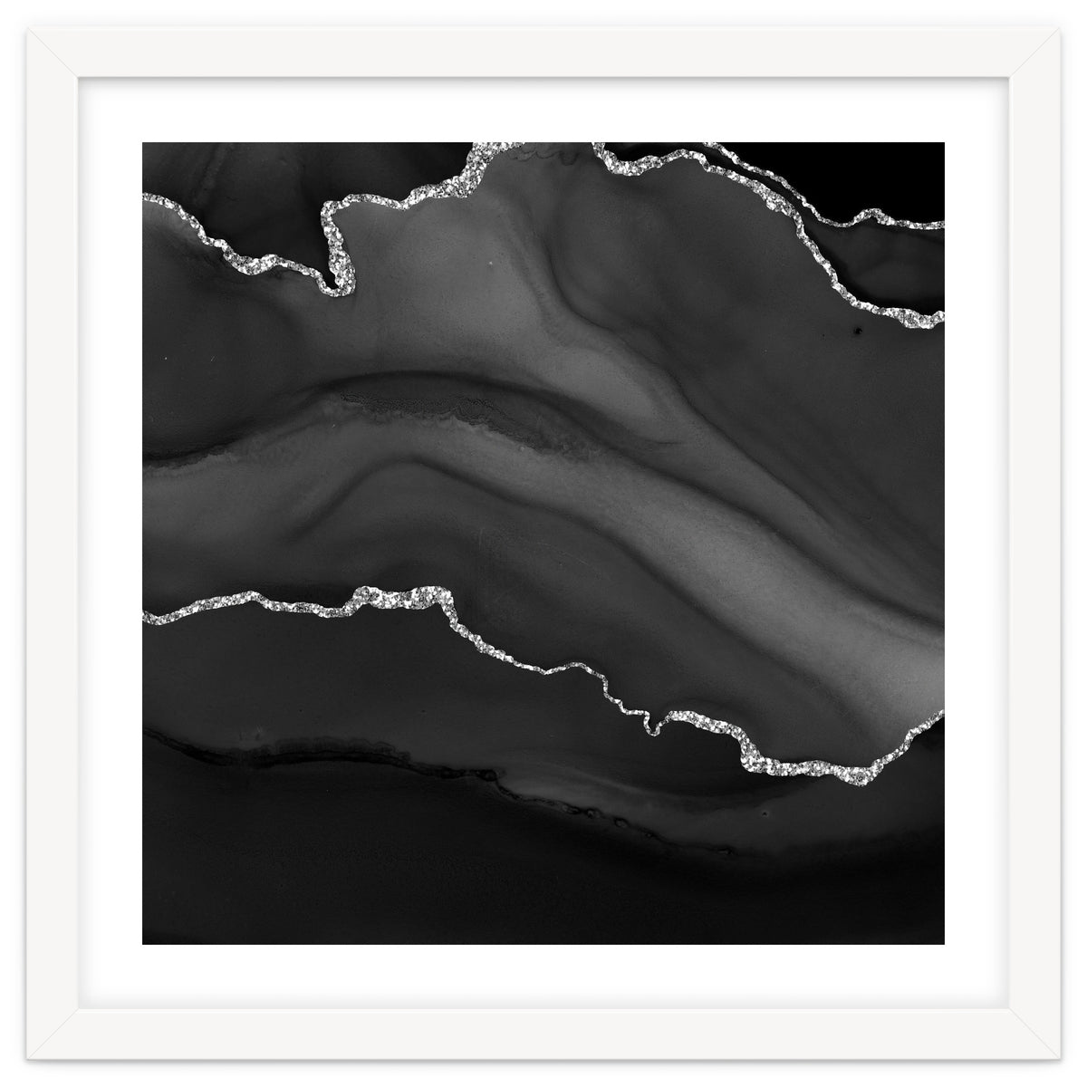 Black & Silver Agate Texture 01