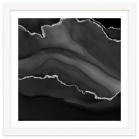 Black & Silver Agate Texture 01