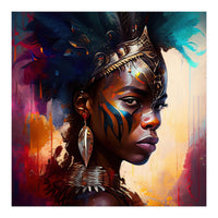 Powerful African Warrior Woman #4 (Print Only)