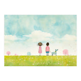 Cute Girl And Boy  (Print Only) thumbnail