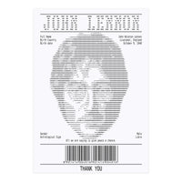 Receipt Art John Lennon Quotes  (Print Only)