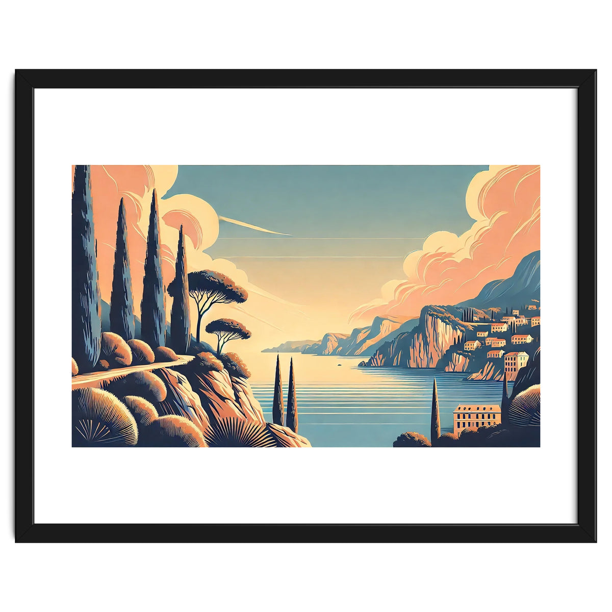 Vintage French Riviera Poster, France