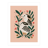 Hares Among Flowers (Print Only)
