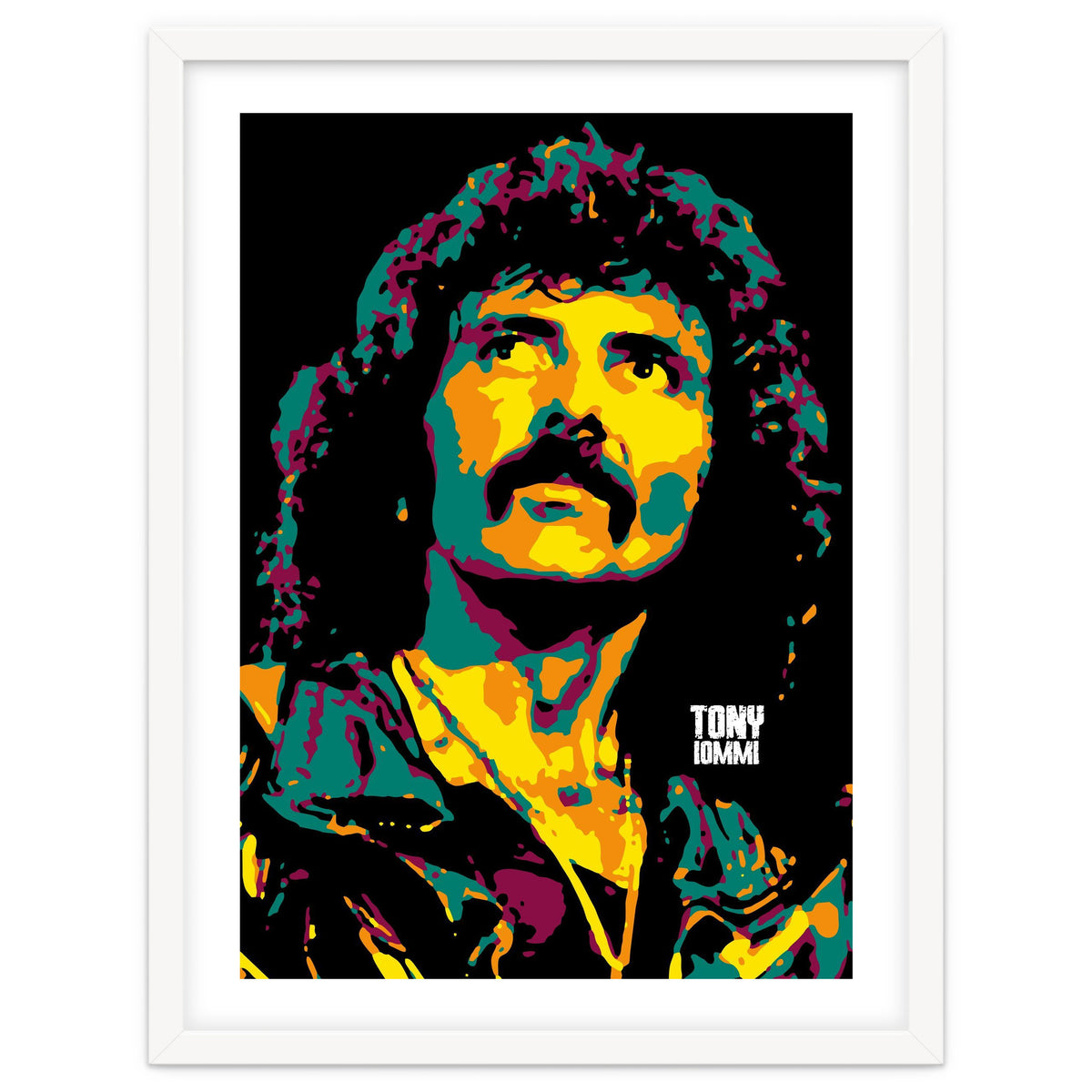 Tony Iommi Portrait Pop Art