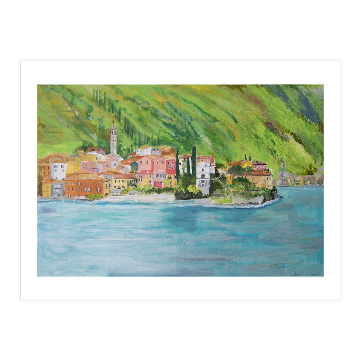 View Across The Lake To Varenna  (Print Only)