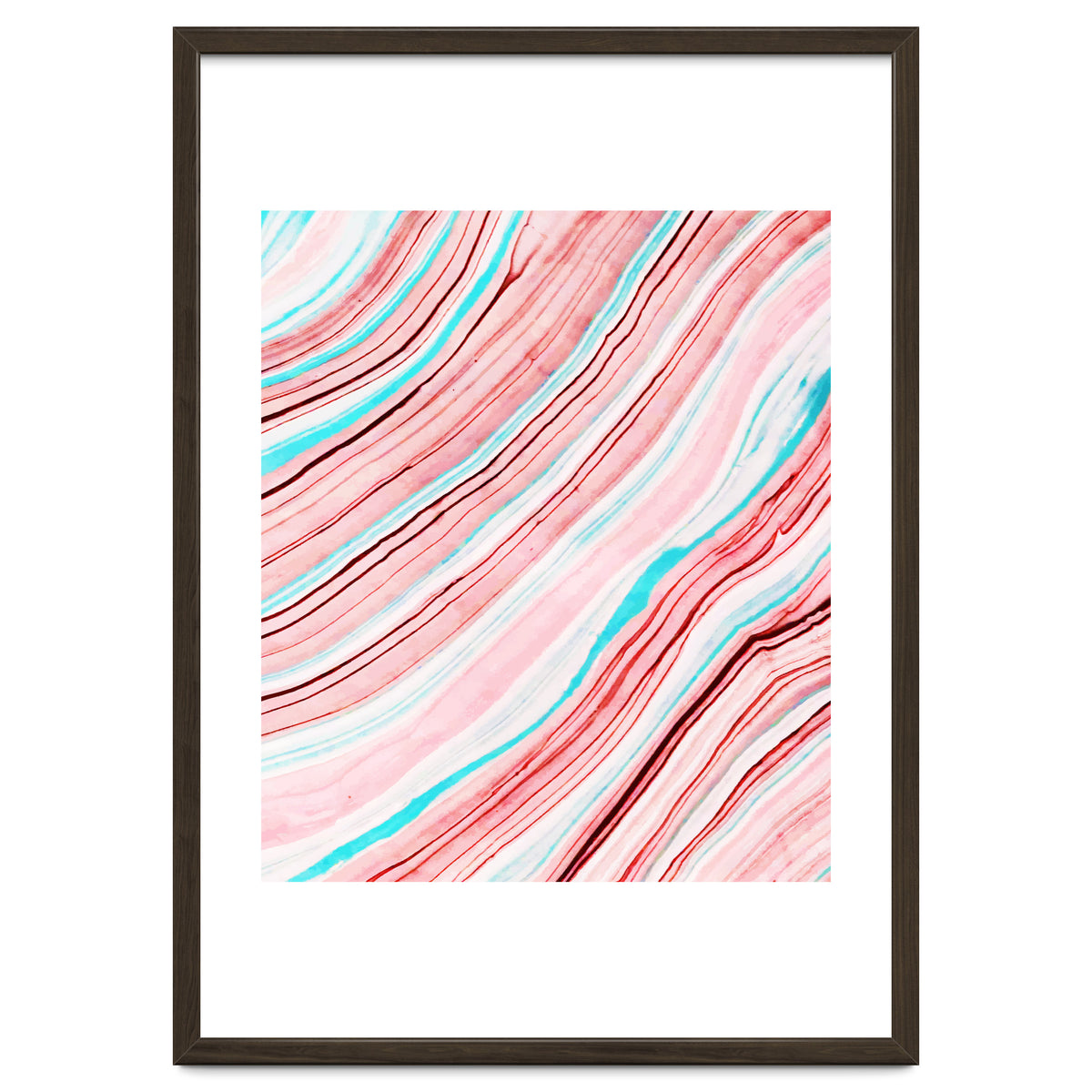 Between the Lines, Pastel Watercolor Abstract Painting, Subtle Neutral Minimal Illustration