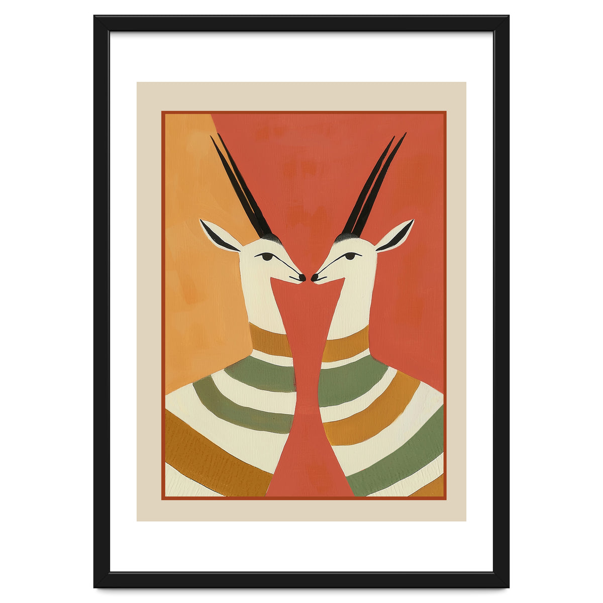 Two Gazelles In Stillness