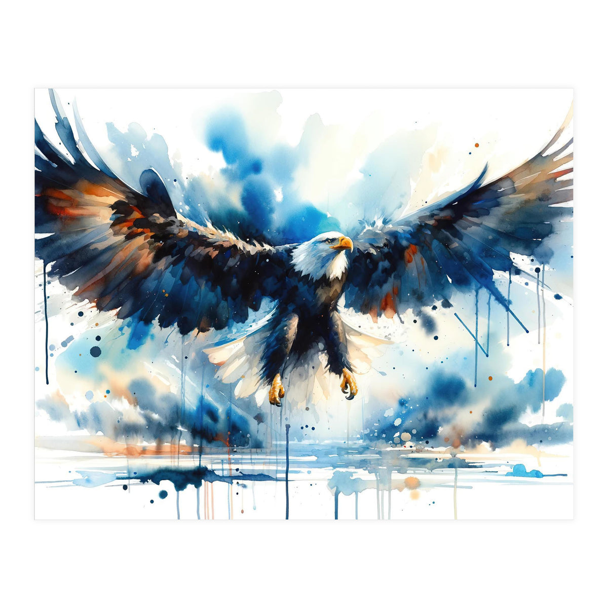 Soaring Spirit Of Freedom Eagle In Flight (Print Only)