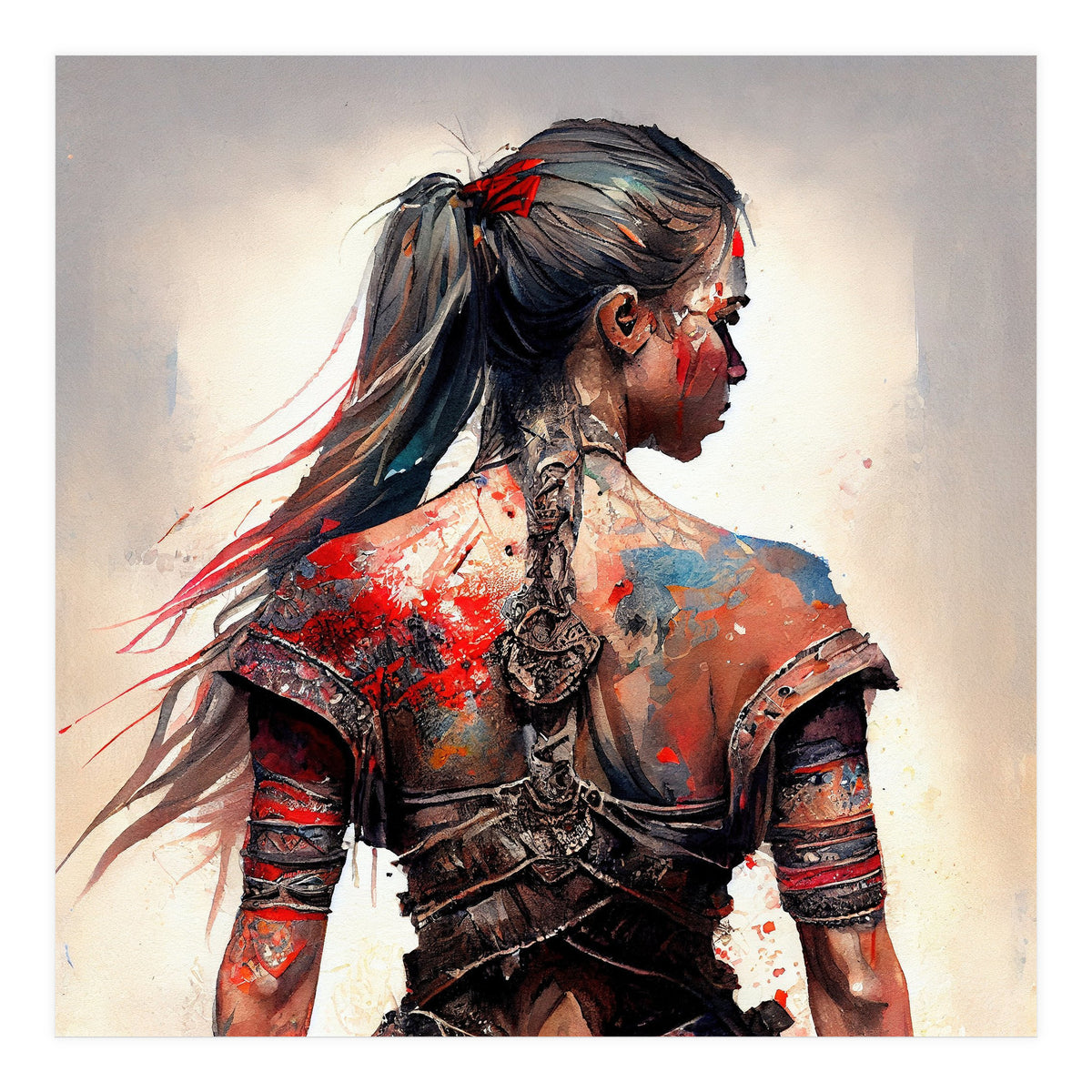 Powerful Warrior Back Woman #4 (Print Only)
