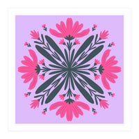 Magenta mandala flowers (Print Only)