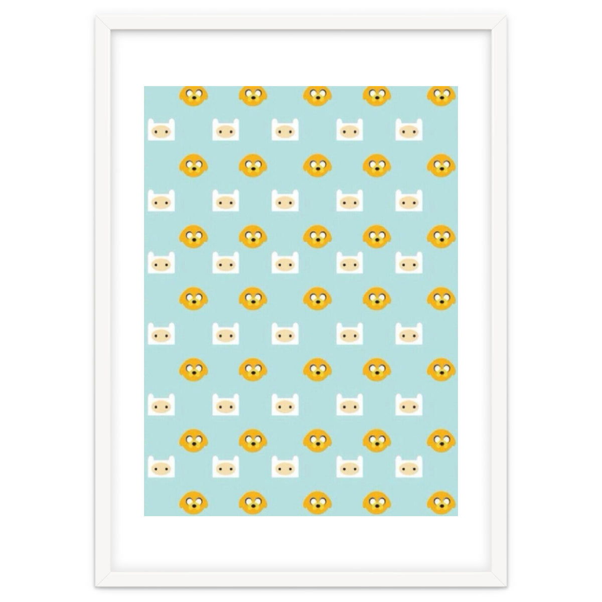 Minimalist Finn And Jake Seamless Cartoon Pattern