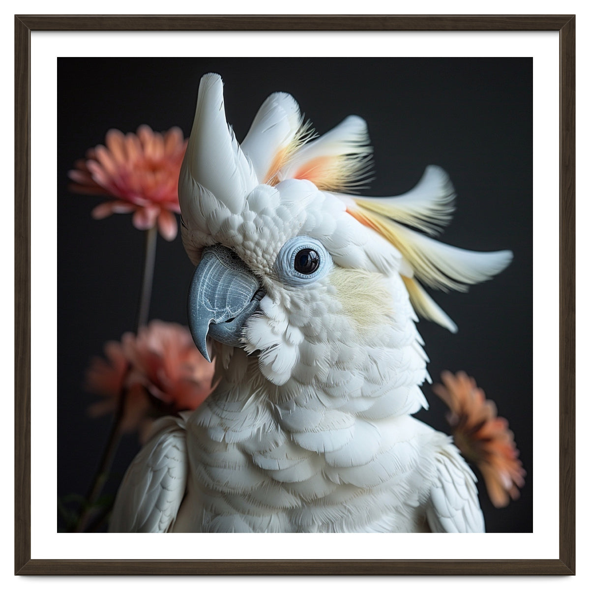 Beautiful Cockatoo Parrot With Yellow Crest