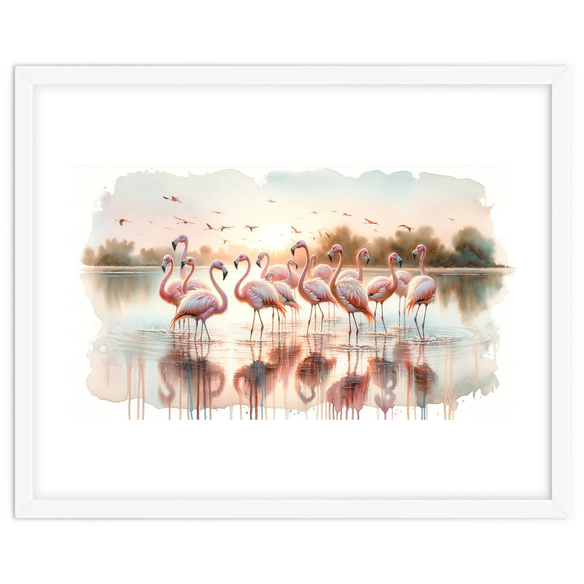 Serene Flamingo Sunrise