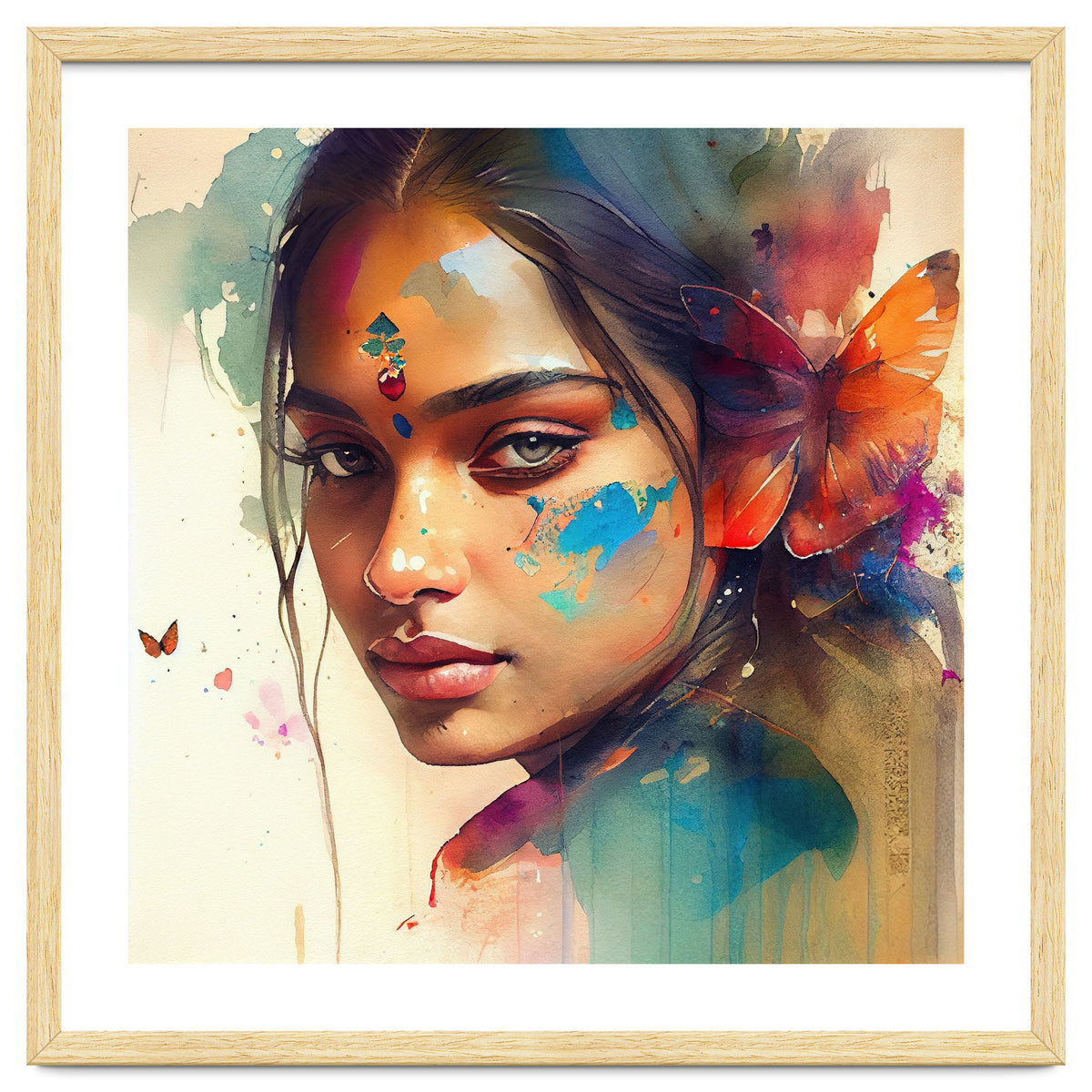 Butterfly Whisper Hindu Portrait