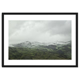Snow-covered green mountains - Iceland thumbnail