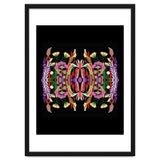 The Butterfly Effect Series 01, Paint Blot Mirror Colorful, Symmetrical Graphic, Eclectic Mandala thumbnail