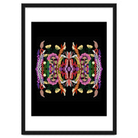 The Butterfly Effect Series 01, Paint Blot Mirror Colorful, Symmetrical Graphic, Eclectic Mandala