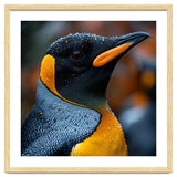 King Penguin With Water Droplets In Rain thumbnail