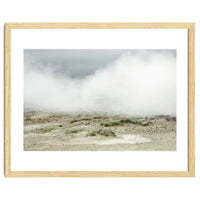 Landscape covered by hot spring steam - Iceland