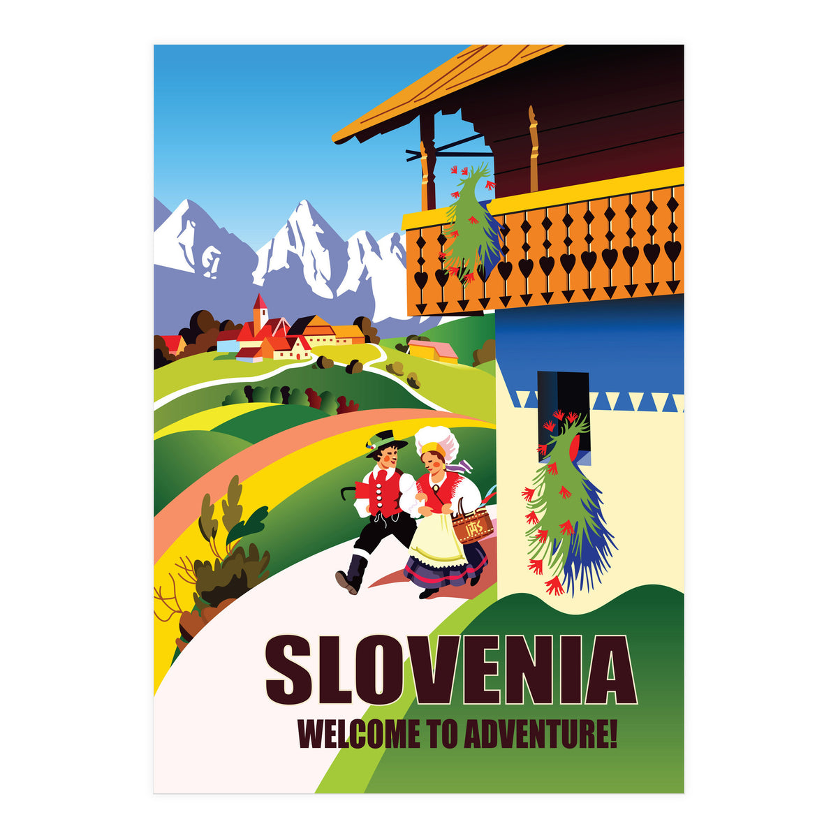 Village in Slovenia (Print Only)