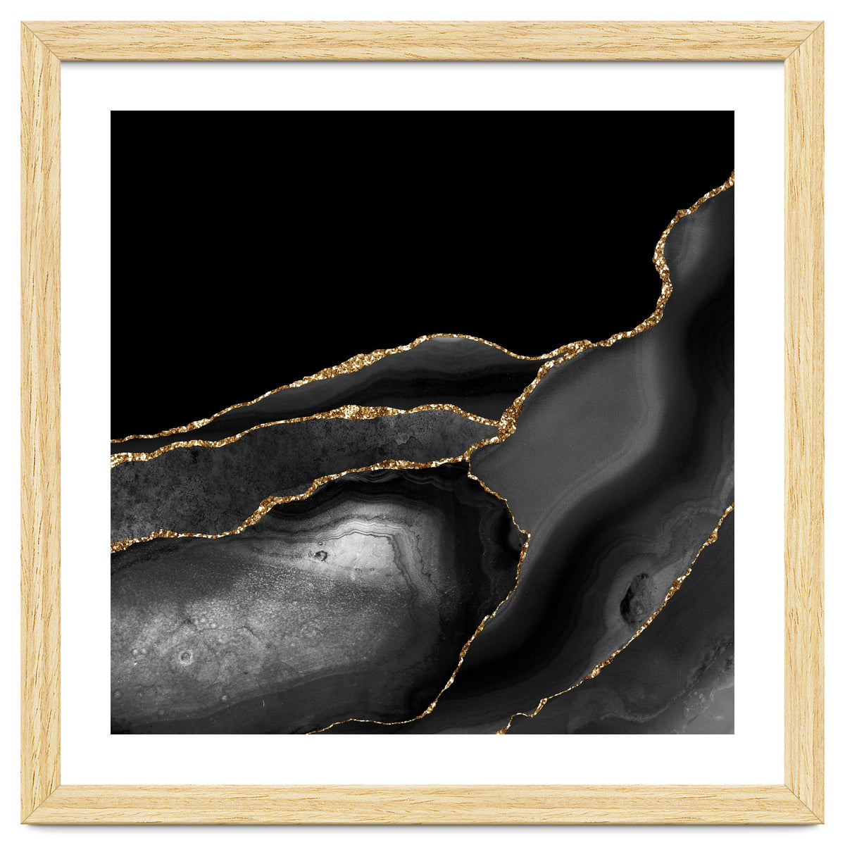 Black & Gold Agate Texture 04