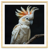 White Cockatoo Parrot Bird Perched On Branch thumbnail