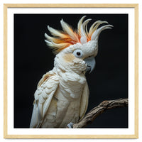White Cockatoo Parrot Bird Perched On Branch