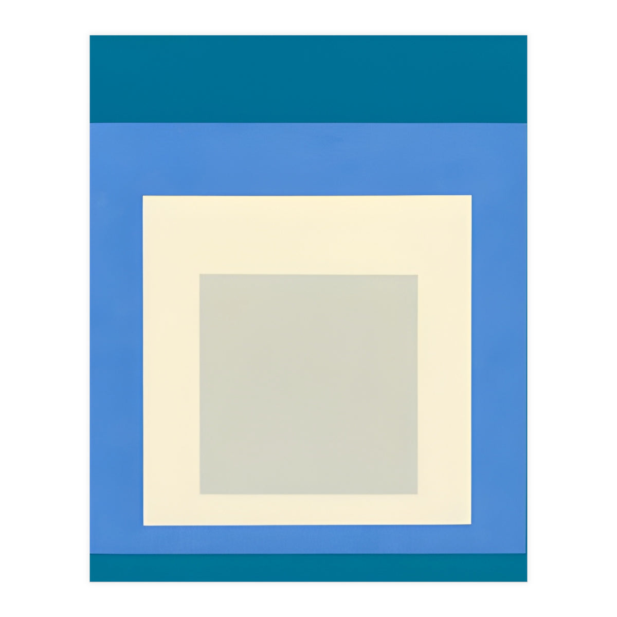 JOSEF ALBERS - HOMAGE TO THE SQUARE: BLUE WHITE GREY (Print Only)