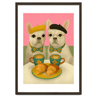 French Bulldogs At Breakfast Café