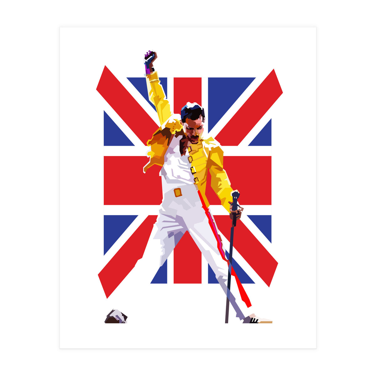 Pop Art Freddie Mercury Icon Rock Music (Print Only)