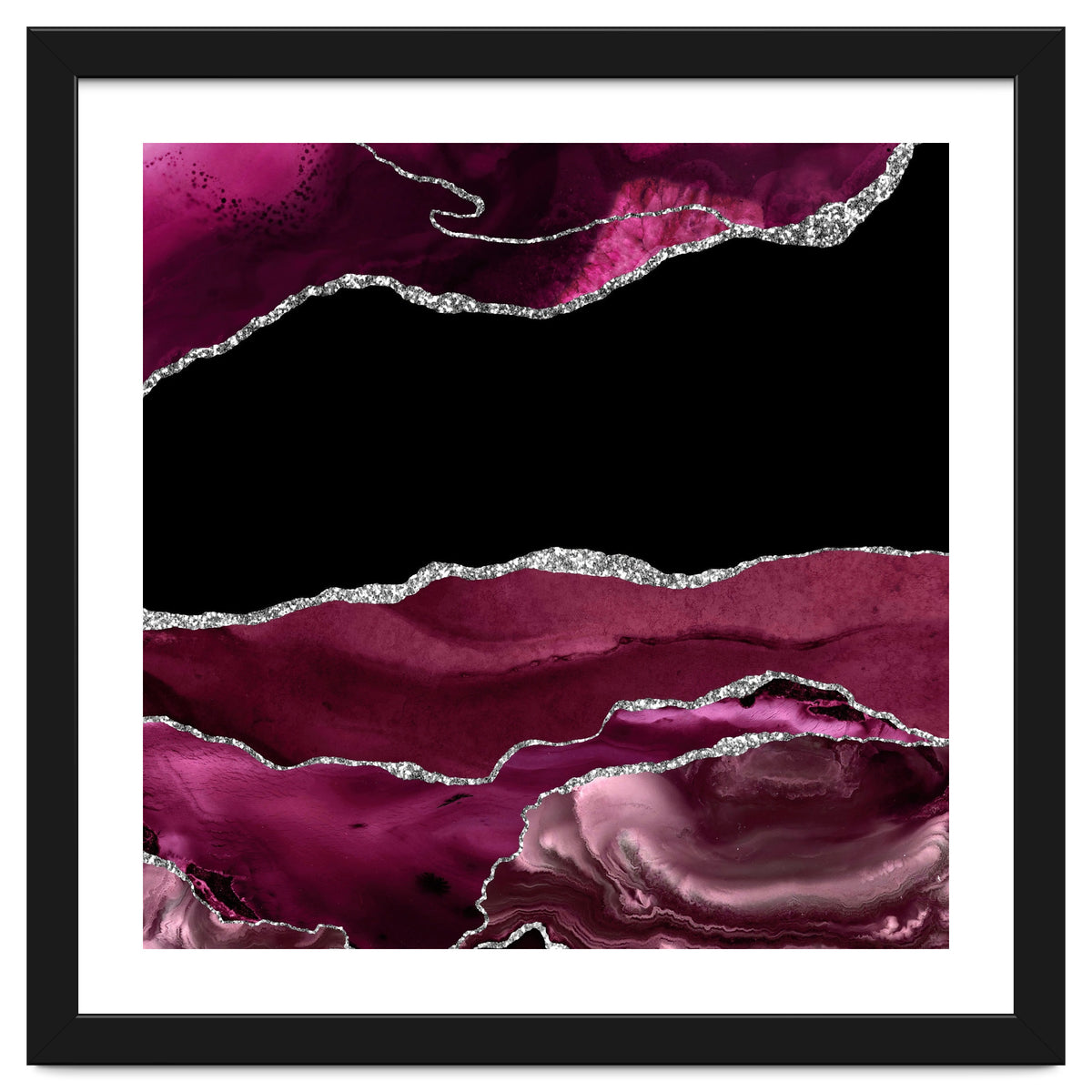 Burgundy & Silver Agate Texture 02