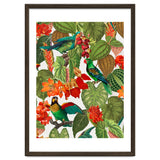 Tropical Parrots In Flower Jungle thumbnail