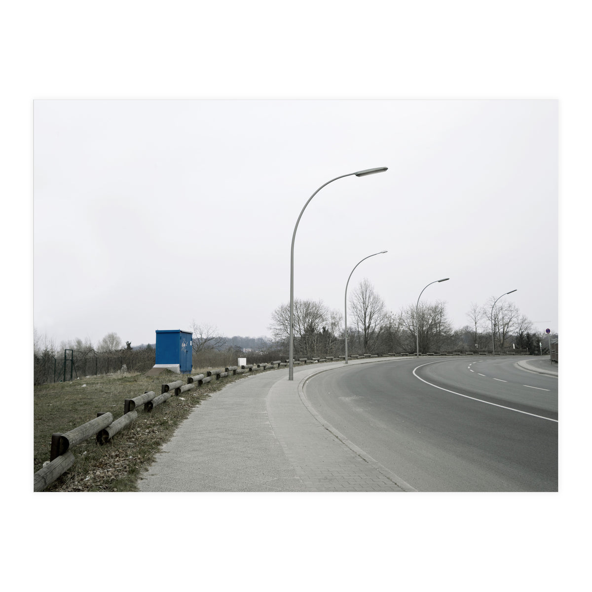 Street light on the curving road (Print Only)