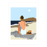 No Posting, No Liking, Just Living, Solitude Solo Woman Travel, Boss Lady Beach Ocean Sea, Summer Tan Bohemian (Print Only) thumbnail