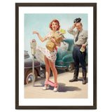 Sexy Pinup Shopping Girl And A Sudden Wind thumbnail