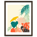 Tropical Nature, Botanical Pastel Jungle Plants Illustration, Minimal Bohemian Palm Monstera Forest thumbnail