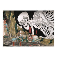 Utagawa Kuniyoshi – Mitsukuni Defying the Skeleton Specter (1910) | Dramatic Japanese Ukiyo-e Masterpiece (Print Only)