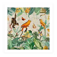 Vintage African Tropical Jungle Fun Animals (Print Only)
