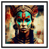 Armored Warrior Woman Portrait