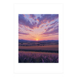 Serene Lavender Fields at Golden Hour Sunset (Print Only) thumbnail