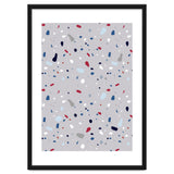 Modern Gray Blue Rounded Terrazzo thumbnail