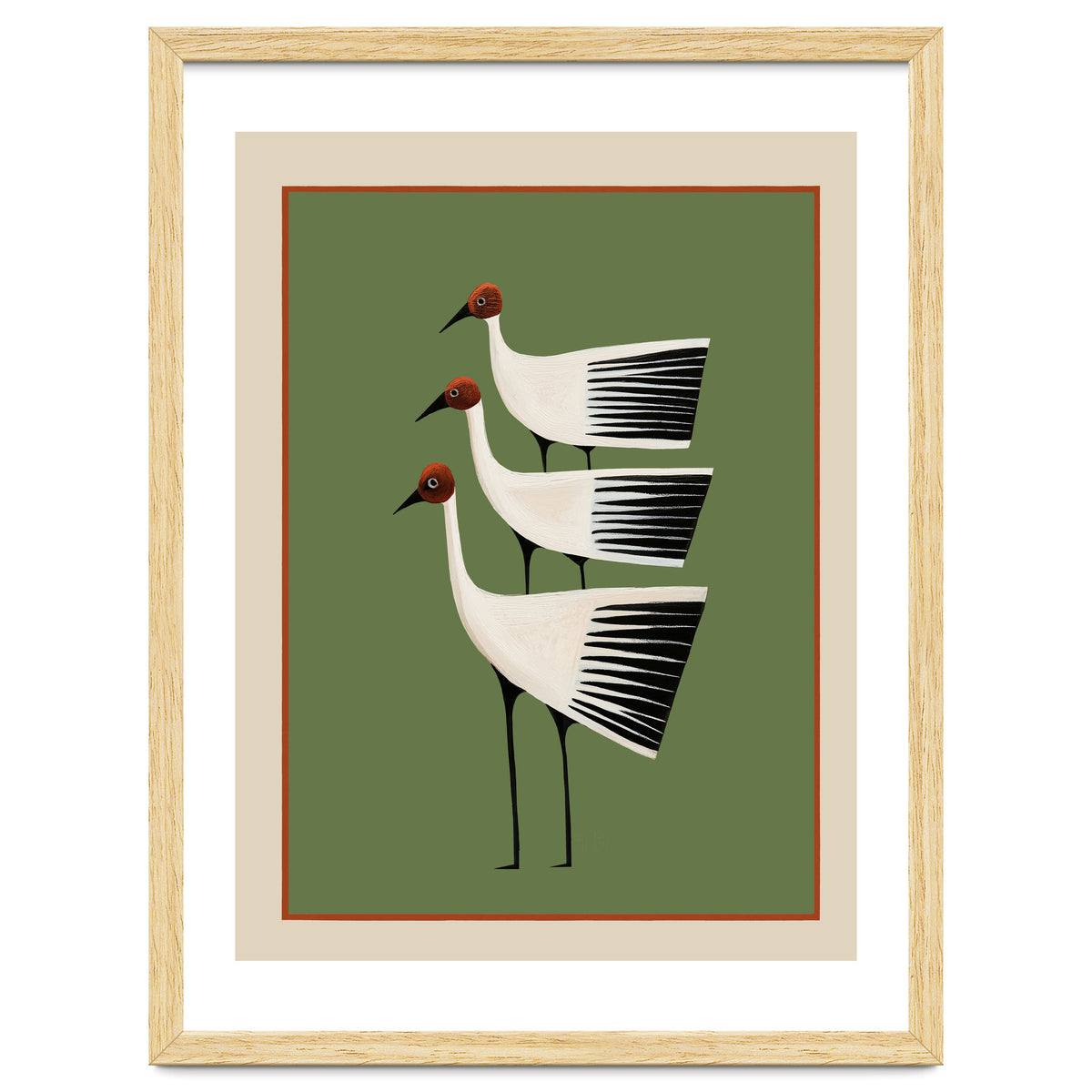 Striped Bird Trio I