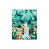 Backyard | Jungle Tropical Nature Painting | Botanical Plant Lady Banana Tree Garden Watercolor (Print Only) thumbnail