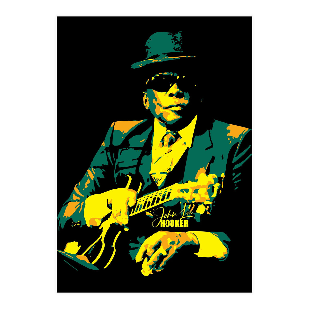 John Lee Hooker American Blues Guitarist (Print Only)