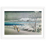 SNOW LANDSCAPE - JAPANESE ENGRAVING - 19TH CENTURY. thumbnail