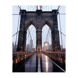 Brooklyn Bridge, USA, Moody NYC Architecture, Rainy Urban Photography (Print Only) thumbnail