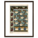 The water lily, Nelumbo lutea, in wallpaper and tile patterns. Lithograph by Verneuil. thumbnail