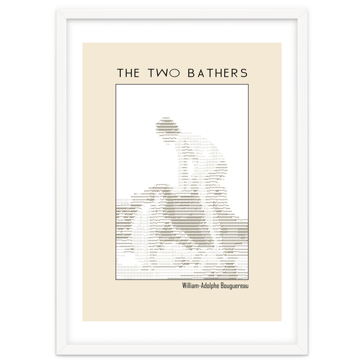 The two bathers (1884) – William-Adolphe Bouguereau (ascii art)