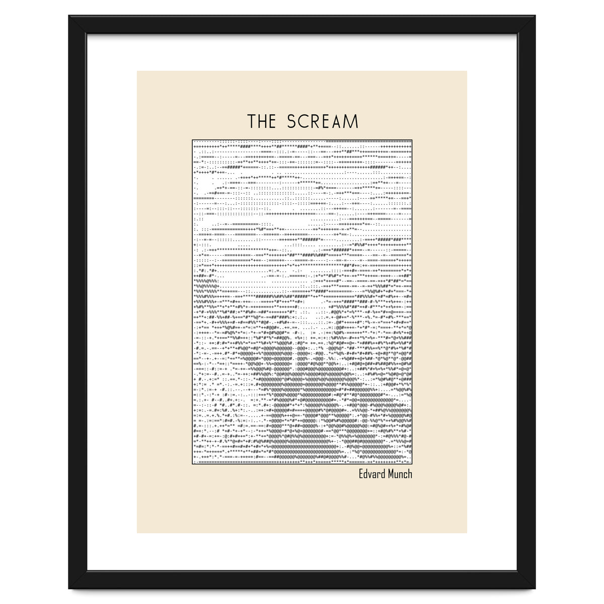 The Scream – Edvard Munch (ascii art)