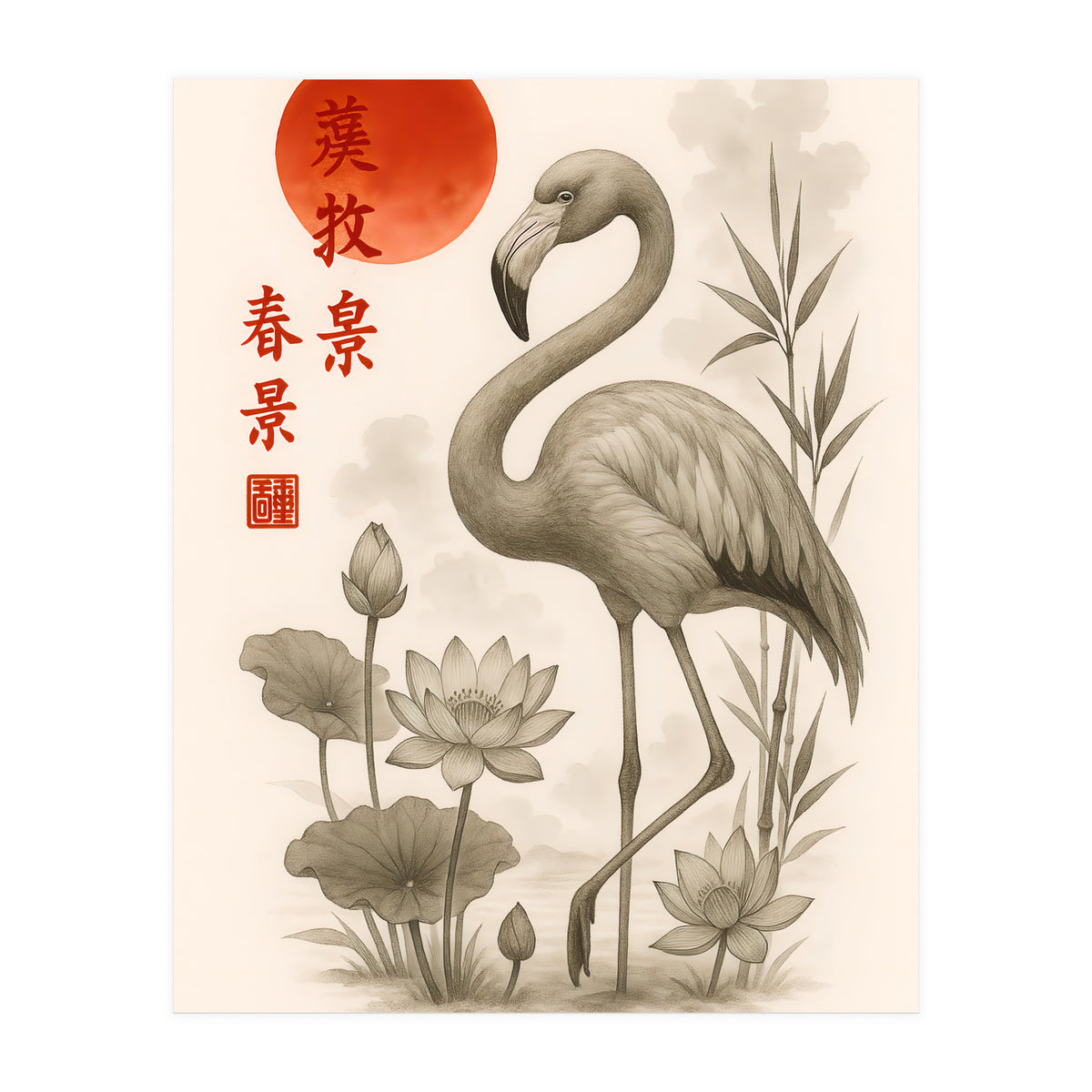 Flamingo Japanese (Print Only)